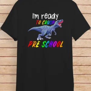 1st Day of Pre School Crush Pre K Trex Dinosaur T Shirt