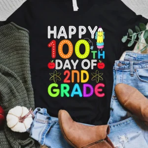 100 Days Of School Teacher 100 Day Of 2nd Grade T Shirt