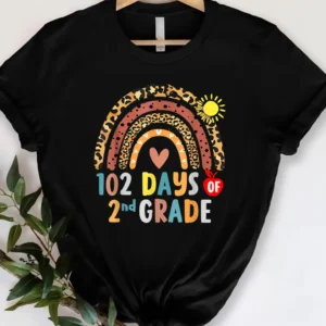 102 Day Of 2nd Grade Rainbow 102 Days Of Second Grade T Shirt